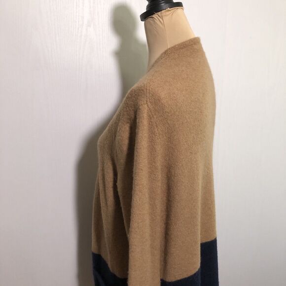 Madewell Cardigan Sweater Womens Medium Blue Kent Wool Alpaca Blend Color Block - Picture 13 of 16